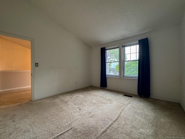 21 Rivendell Dr Unit 21, Shelton, CT 06484 - carpeted spare room with vaulted ceiling and a textured ceiling