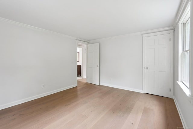 37 Cedar Crest Pl, Norwalk, CT 06854 - spare room with light wood-style floors and crown molding