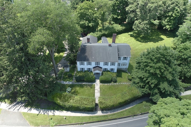 563 Main St, Ridgefield, CT 06877 - aerial view of property and surrounding area