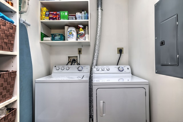 510 First Ave Unit 306, West Haven, CT 06516 - washroom featuring electric panel and washer and dryer