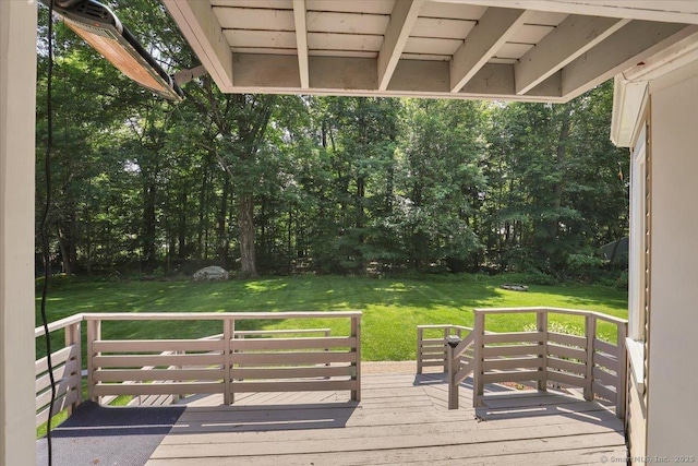 57 Whitney Rd, Columbia, CT 06237 - wooden deck with a lawn