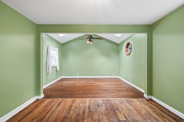 51 Goodwin St, Manchester, CT 06040 - spare room with a skylight, ceiling fan, wood finished floors, and lofted ceiling