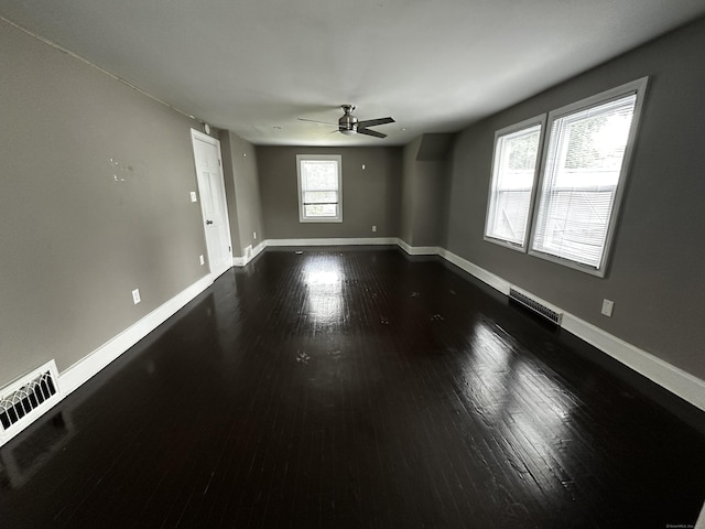 82 Trowbridge Pl, Naugatuck, CT 06770 - empty room featuring ceiling fan and dark wood-type flooring