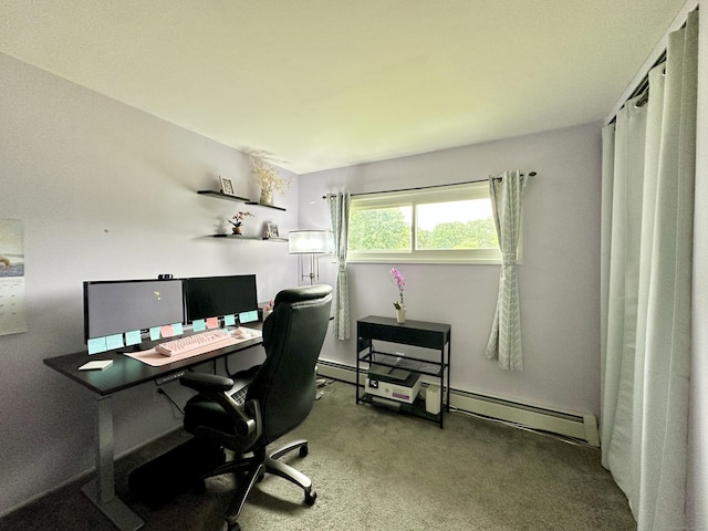 11 Polk Ln, Windsor Locks, CT 06096 - office with carpet floors and a baseboard radiator