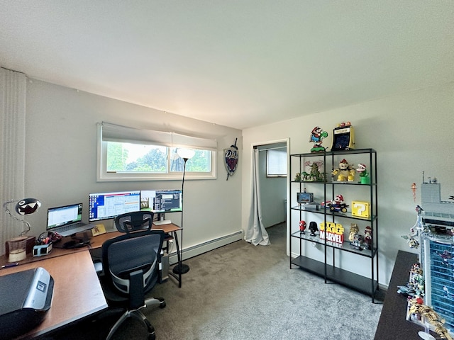 11 Polk Ln, Windsor Locks, CT 06096 - carpeted office featuring a baseboard radiator