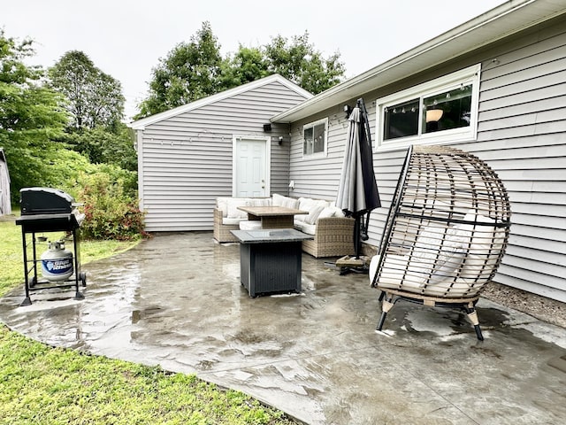 11 Polk Ln, Windsor Locks, CT 06096 - view of patio / terrace with outdoor lounge area and a grill