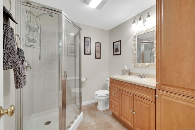 427 Long Mountain Rd, New Milford, CT 06776 - full bath featuring a stall shower, vanity, and tile patterned floors