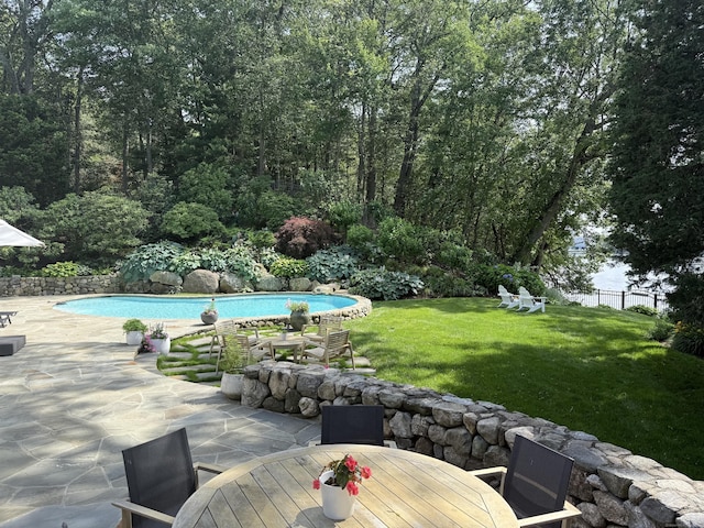 21 Oak Ridge Park, Westport, CT 06880 - view of patio / terrace with an outdoor pool