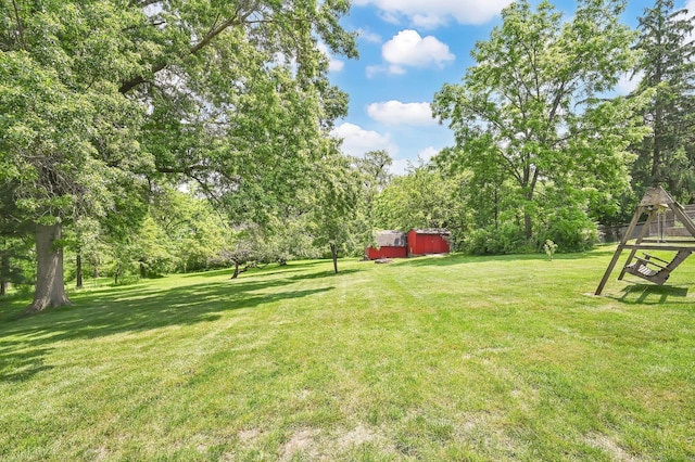 133 Savage Hill Rd, Berlin, CT 06037 - view of grassy yard featuring an outbuilding and view of scattered trees