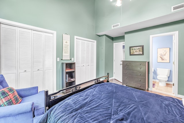 15 Perry Ave Unit D1, Norwalk, CT 06850 - bedroom with a high ceiling and ensuite bathroom