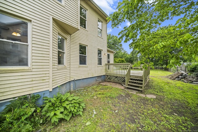 692 Enfield St, Enfield, CT 06082 - view of green lawn with a deck