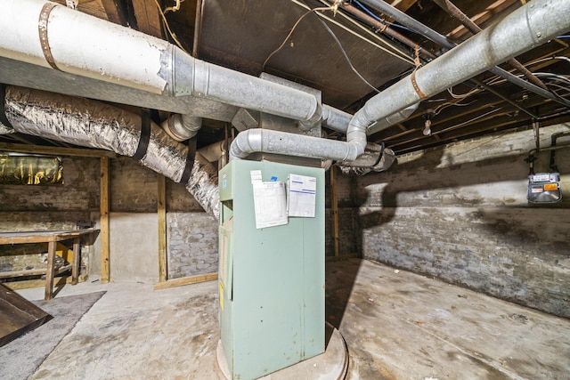 692 Enfield St, Enfield, CT 06082 - utility room featuring heating unit and gas meter