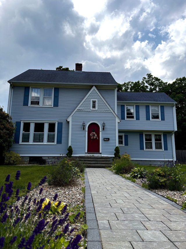 218 Meriden Ave, Southington, CT 06489 - view of front of property featuring a chimney