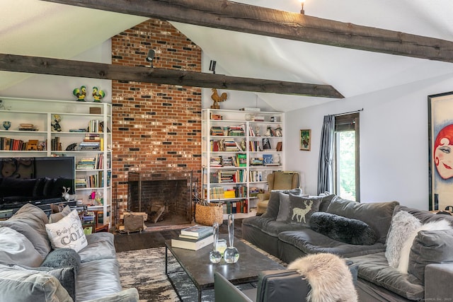 173 Bch Hill Rd E, Bridgewater, CT 06752 - living area featuring wood finished floors and a fireplace