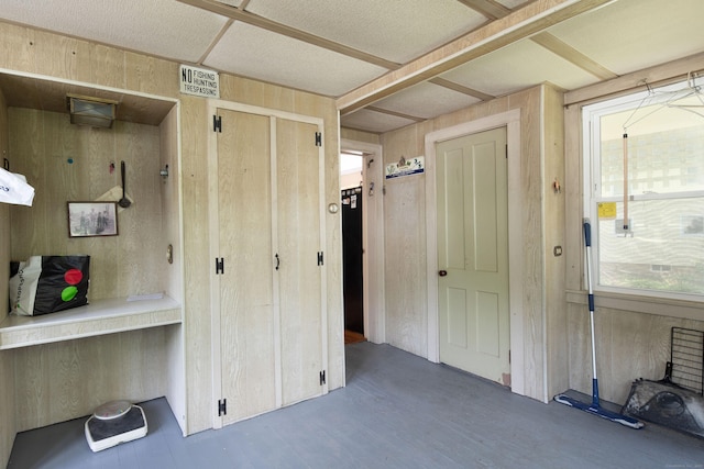 182 Church St, North Canaan, CT 06018 - unfurnished bedroom featuring wood finished floors and wooden walls