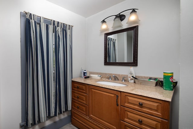 182 Church St, North Canaan, CT 06018 - bathroom featuring vanity and a shower with shower curtain