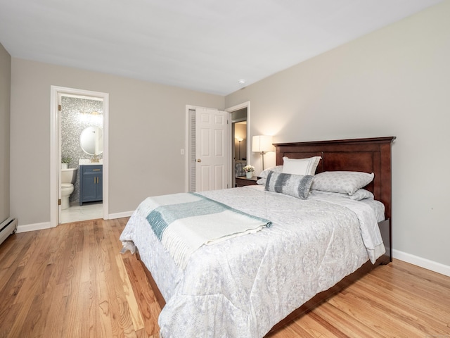 1 Blue Ridge Ln, Wilton, CT 06897 - bedroom with light wood-style floors and ensuite bathroom
