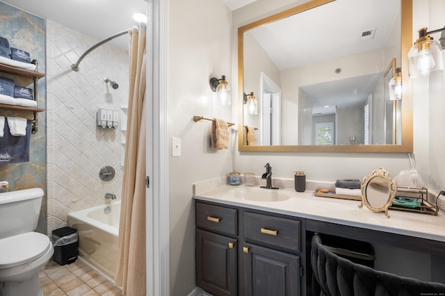 2122 Old Pond Ln Unit 2122, Norwich, CT 06360 - bathroom with vanity, shower / bath combination with curtain, and tile patterned flooring