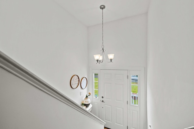560 Laurel Hill Rd, Norwich, CT 06360 - entryway with a chandelier