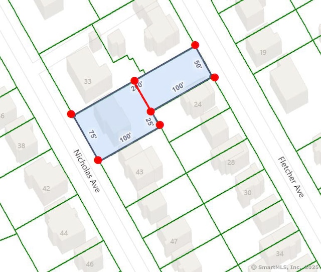 map / location featuring property boundaries highlighted