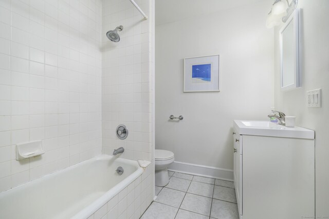 116 Knapp St, Stamford, CT 06907 - full bath featuring vanity, tile patterned floors, and shower / tub combination