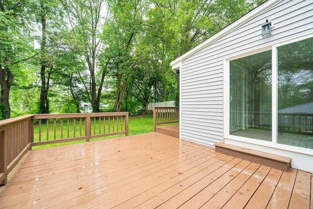 690 Bloomfield Ave, Windsor, CT 06095 - deck with view of wooded area