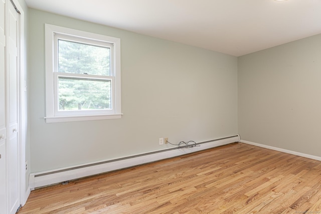 20 Sharon Dr, South Windsor, CT 06074 - spare room featuring baseboard heating and light wood-style floors