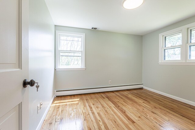 20 Sharon Dr, South Windsor, CT 06074 - unfurnished room with a baseboard radiator and light wood-type flooring