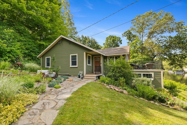271 Haywardville Rd, East Haddam, CT 06415 - view of front of property featuring a front yard and a shingled roof