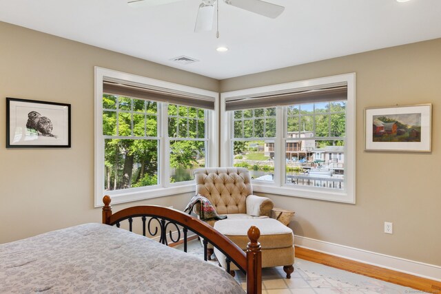 271 Haywardville Rd, East Haddam, CT 06415 - bedroom with wood finished floors, recessed lighting, and ceiling fan
