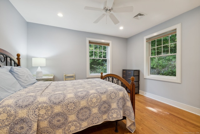 271 Haywardville Rd, East Haddam, CT 06415 - bedroom with wood finished floors, recessed lighting, and ceiling fan