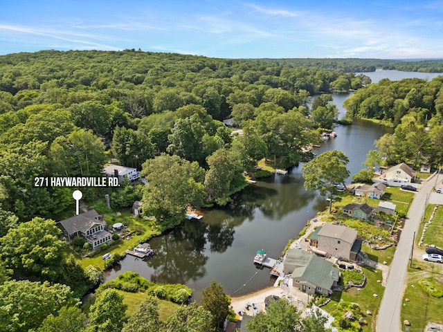 271 Haywardville Rd, East Haddam, CT 06415 - view of property location featuring a forest and a large body of water