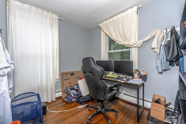 272 Saint John St, New Haven, CT 06511 - office featuring wood finished floors and baseboard heating