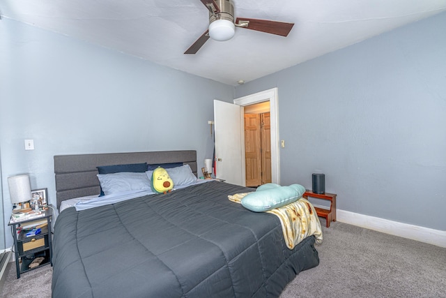 272 Saint John St, New Haven, CT 06511 - carpeted bedroom featuring baseboards and a ceiling fan