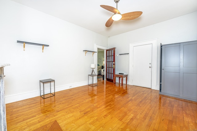 272 Saint John St, New Haven, CT 06511 - bedroom with light wood finished floors and a ceiling fan