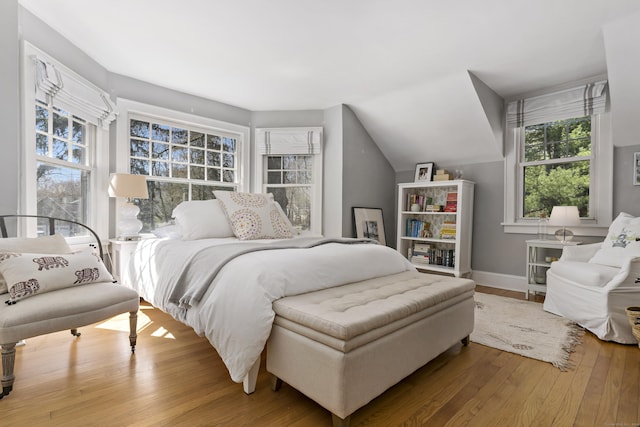 634 Nod Hill Rd, Wilton, CT 06897 - bedroom featuring wood finished floors and vaulted ceiling