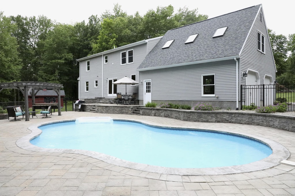 124 Tartia Rd, East Hampton, CT 06424 - view of pool featuring a pergola and a patio area