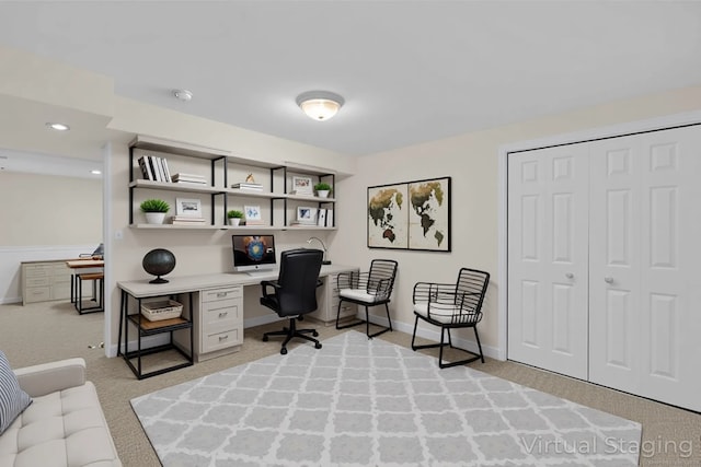 153 Louis Hill Rd Unit 153, Newtown, CT 06482 - office featuring built in desk, light carpet, and recessed lighting
