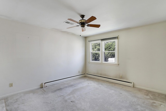 134 Millard St, Fairfield, CT 06824 - carpeted spare room with ceiling fan and baseboard heating