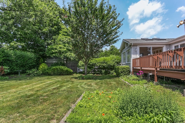 134 Millard St, Fairfield, CT 06824 - view of grassy yard featuring a deck