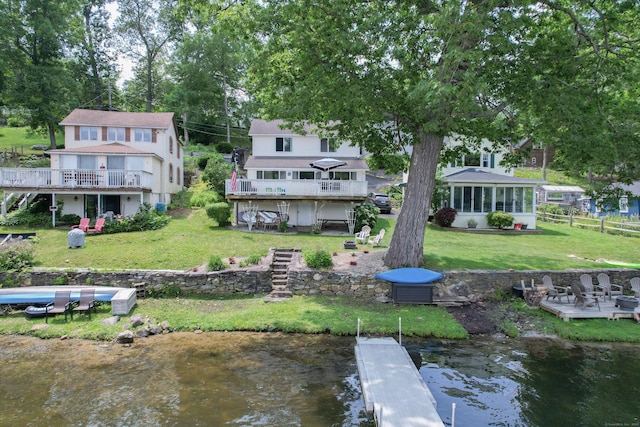 81 Standish Rd, Coventry, CT 06238 - dock featuring a deck with water view and stairs