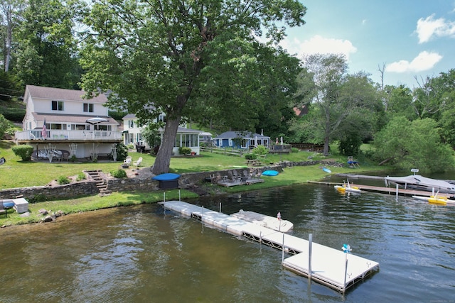 81 Standish Rd, Coventry, CT 06238 - dock featuring a water view and a lawn
