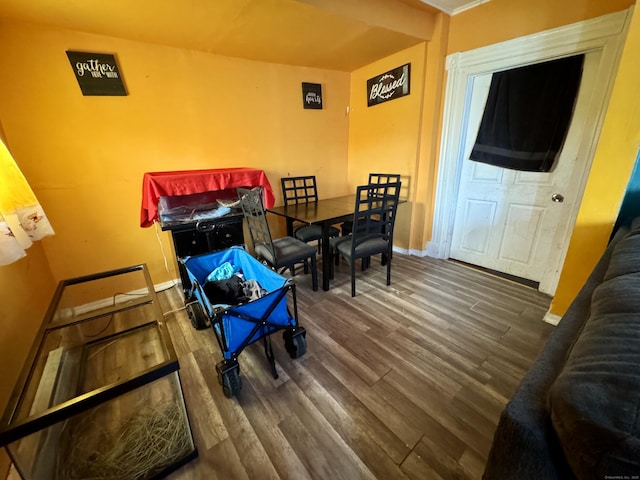 81 Easton Ave, Waterbury, CT 06704 - dining area with wood finished floors and baseboards