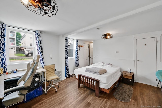 385 Blatchley Ave, New Haven, CT 06513 - bedroom with wood finished floors and an office area