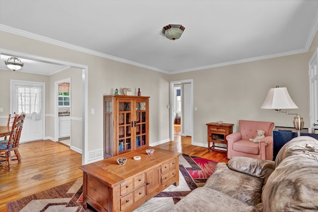 98 Morningside Dr W, Bristol, CT 06010 - living room with crown molding and wood finished floors