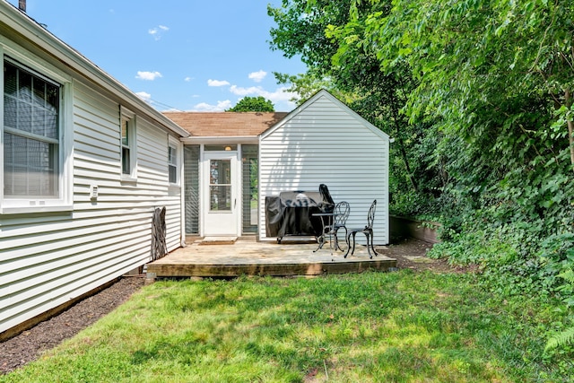 98 Morningside Dr W, Bristol, CT 06010 - view of green lawn featuring a wooden deck