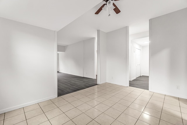 80 Cartright St Unit Gc, Bridgeport, CT 06604 - tiled empty room with a ceiling fan and baseboards