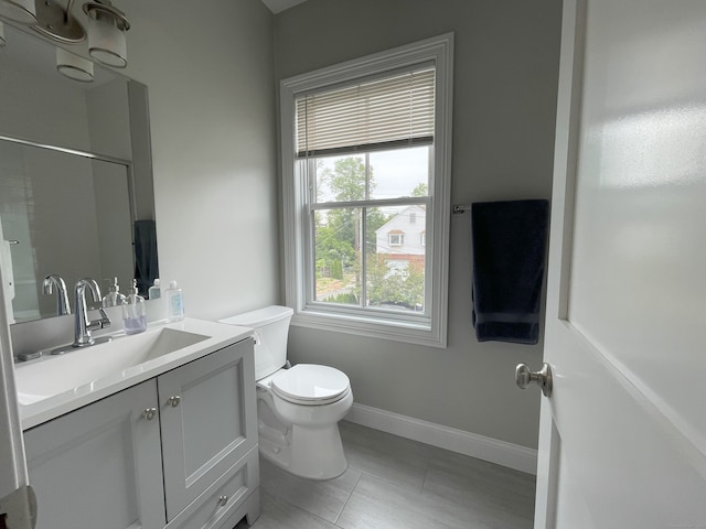 4 Armonk St, Greenwich, CT 06830 - bathroom featuring vanity, an enclosed shower, and tile patterned flooring