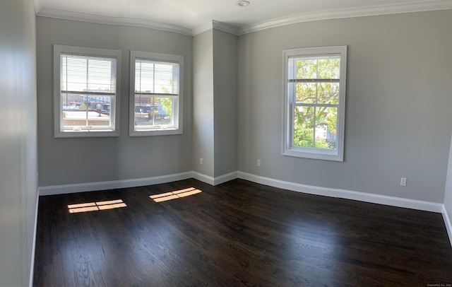 4 Armonk St, Greenwich, CT 06830 - unfurnished room featuring dark wood finished floors and ornamental molding