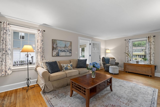 51 Carmel St, Hamden, CT 06518 - living area featuring wood finished floors and ornamental molding